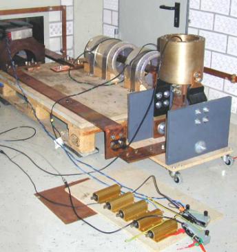 Bild 5 Meßaufbau der Stromwandler an der Hochstromanlage